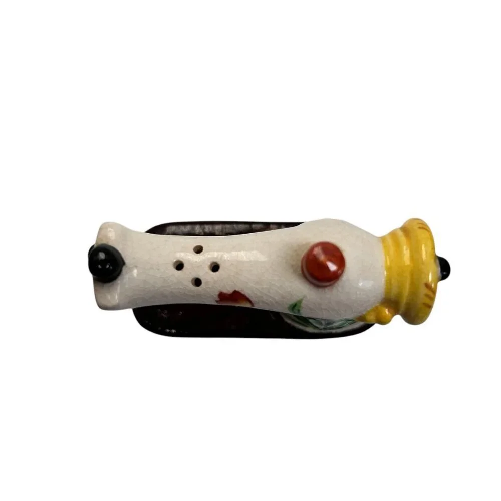 Collectible Porcelain Sewing Machine Pepper Shaker Japan Hand Painted